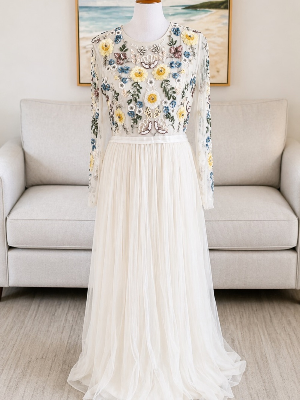 Needle & Thread Beaded Tulle Gown